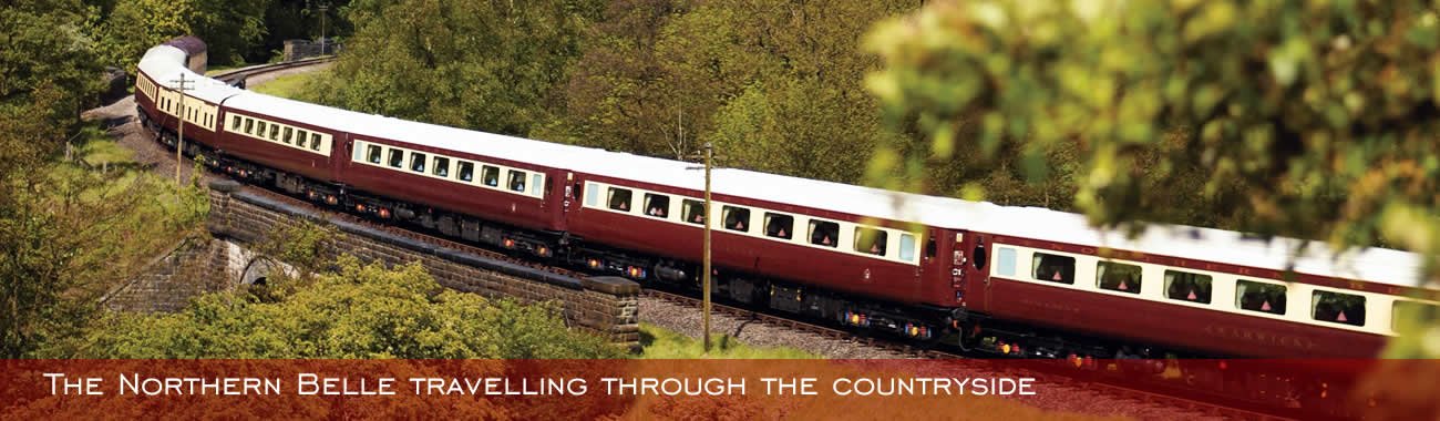 The beautiful Northern Belle travelling through the countryside